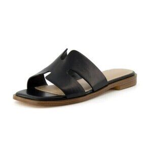 CUSHIONAIRE Voyage slide sandal Memory Foam Black Shoes Sz. 8M